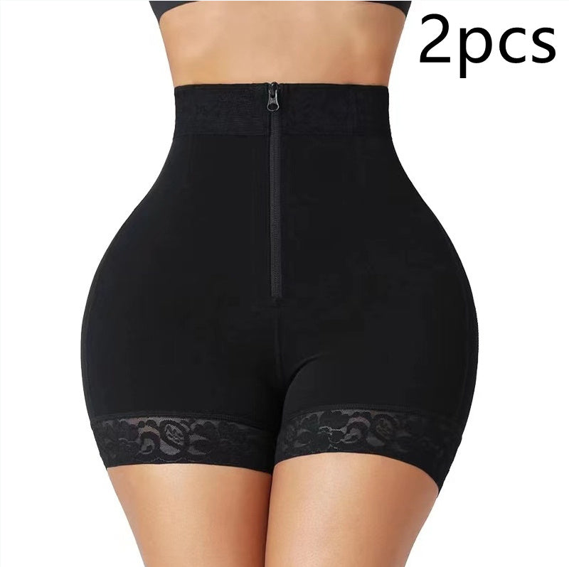 New Hip Slimming Clothes Abdominal Pants Zipper Hip Lifting