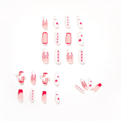 Flame Bow Wear Nail Finished Patch Removable