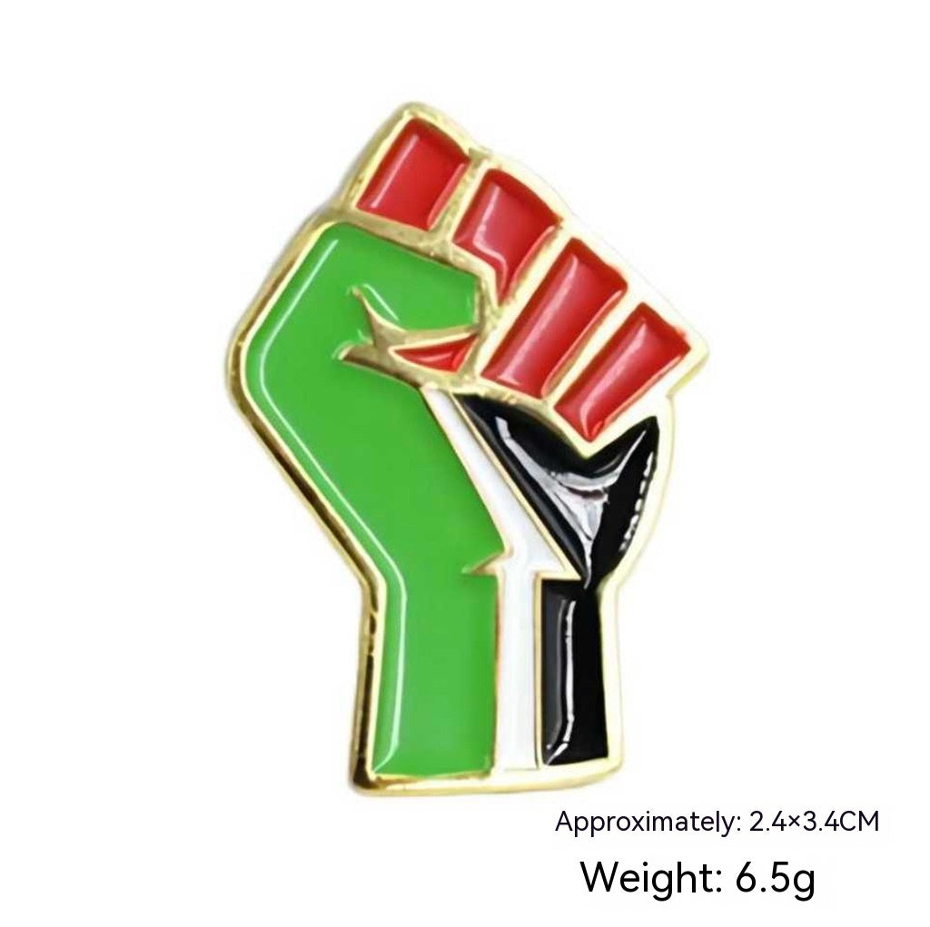 Broche de moda sencillo con la bandera de Palestina gratis