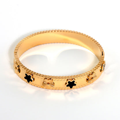 Stainless Steel 18K Gold-plated Adjustable Bracelet