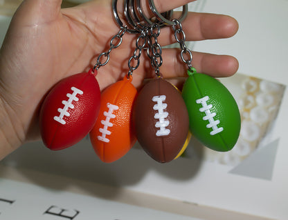 Non Foam Tumble Resistant Football Keychain