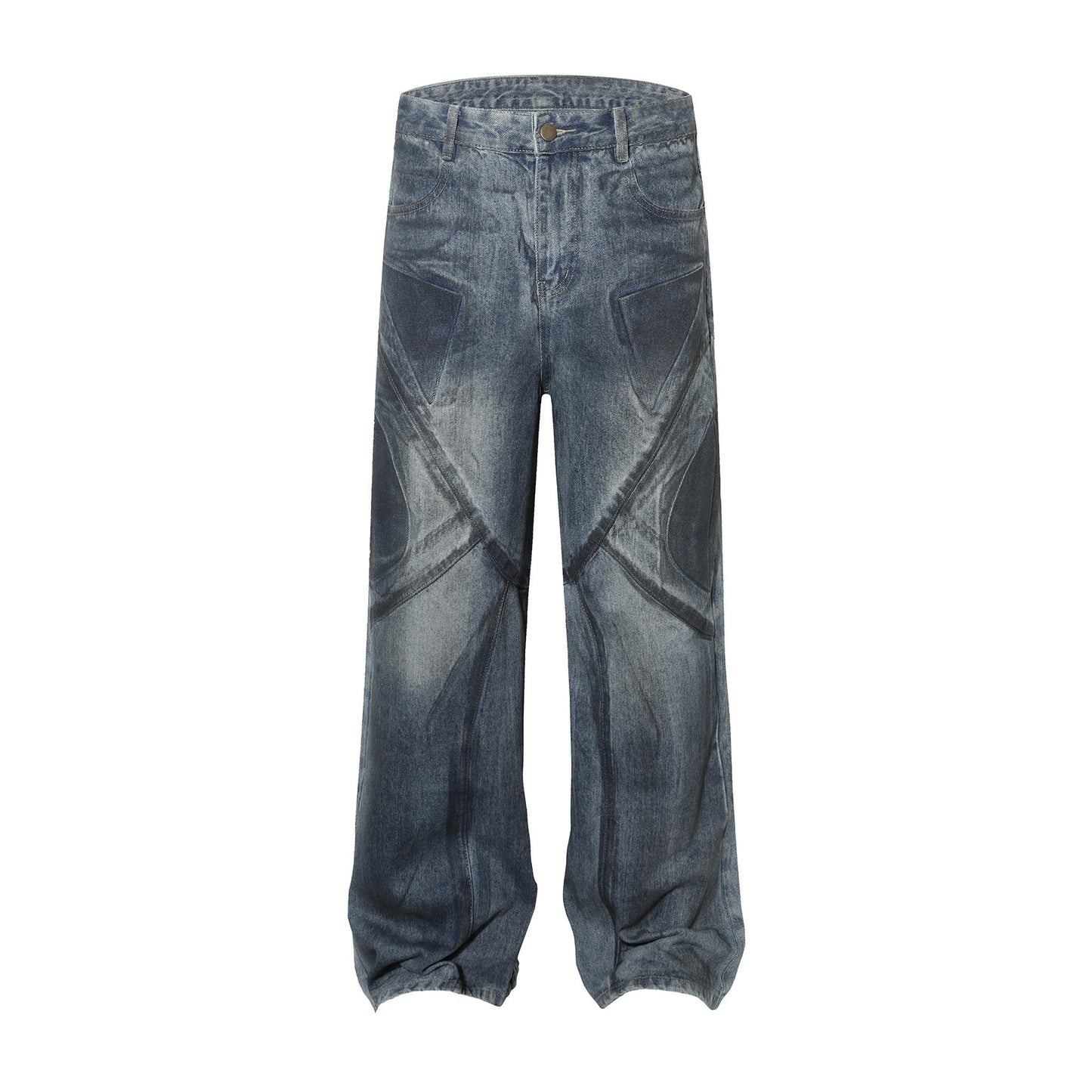 High Street Personalized Washed Do The Old Cowboy Trousers