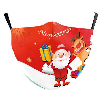 Christmas Light Shadow Digital Printing Double-layer Dust Mask