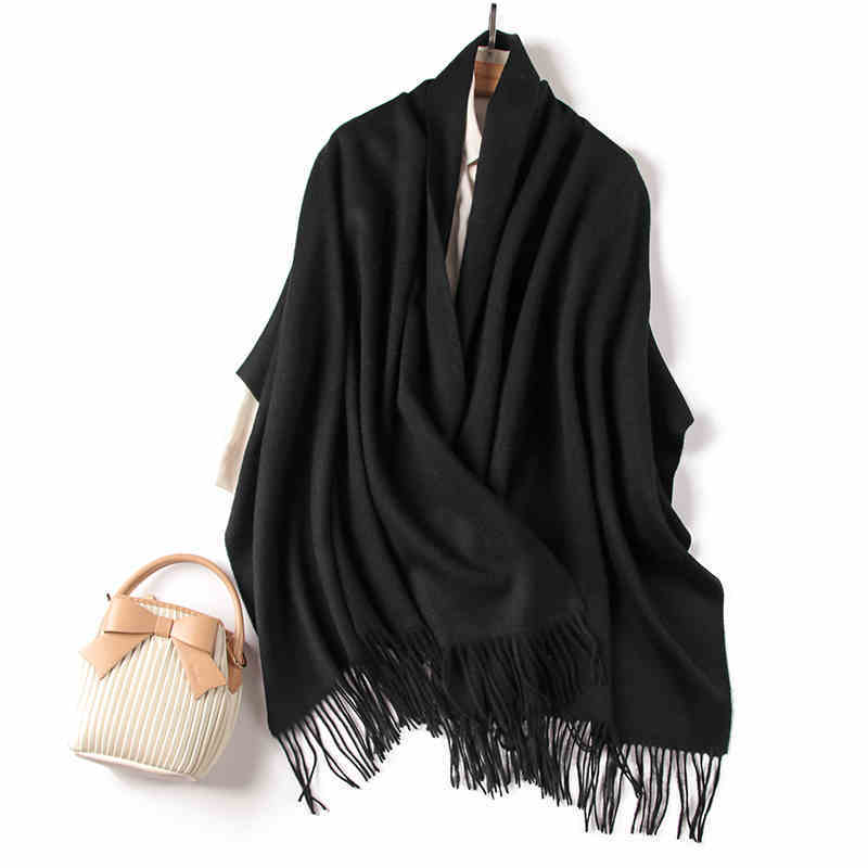 Fashionable All-matching Australian Pure Wool Solid Color Shawl