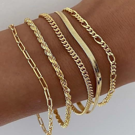 Conjunto de pulseras de estilo minimalista de moda para mujer