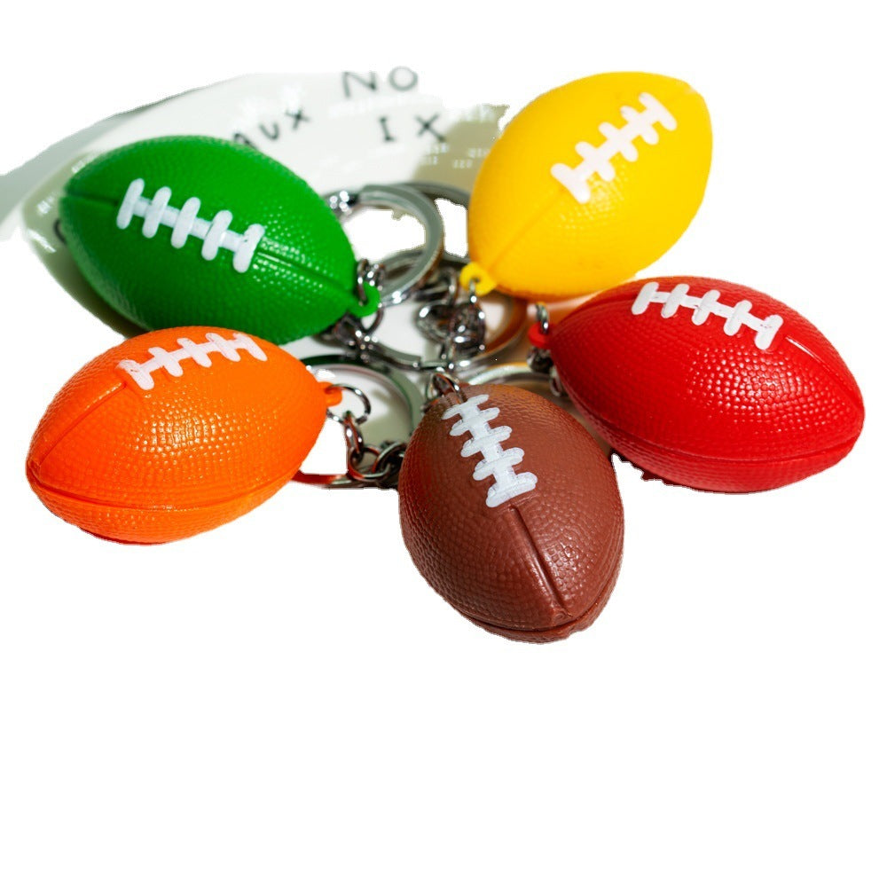 Non Foam Tumble Resistant Football Keychain