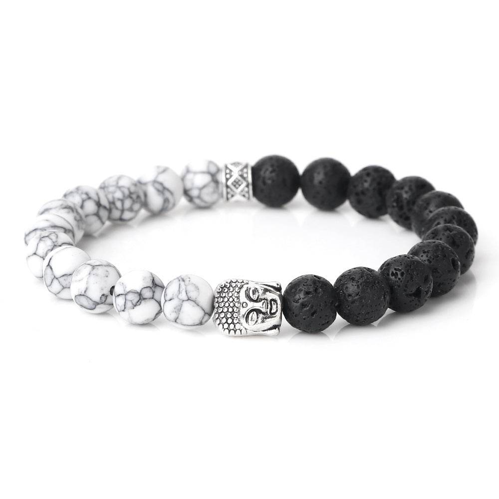 Pulsera de cuentas con joyas de mano para hombre