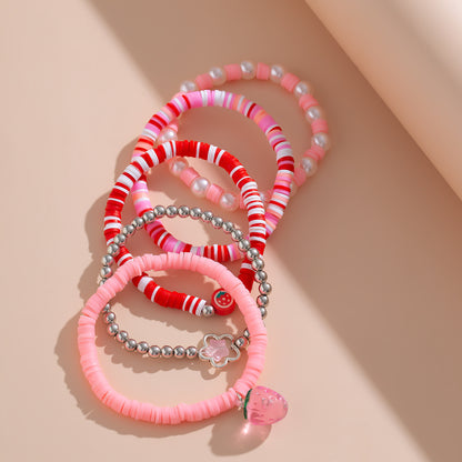 Pulsera de cuentas acrílicas muy dulce