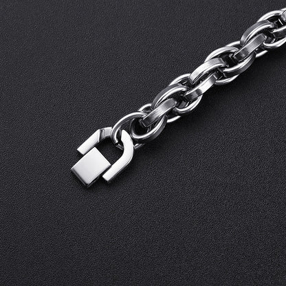 Pulsera de acero de titanio para hombre con estilo dominante