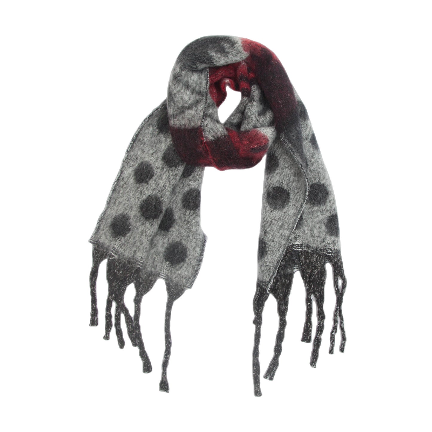 Shawl Thickened Scarf Tassel Jacquard Dot Scarf