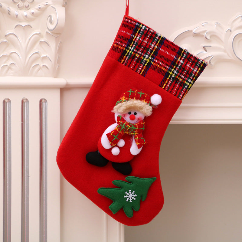 Adornos navideños Calcetines de Papá Noel Colgante de árbol de Navidad Calcetines navideños Bolsa de regalo Bolsa de Navidad