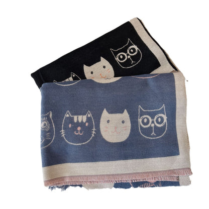 Cat Fashion Artificial Cashmere Scarf Women's Cute Shawl