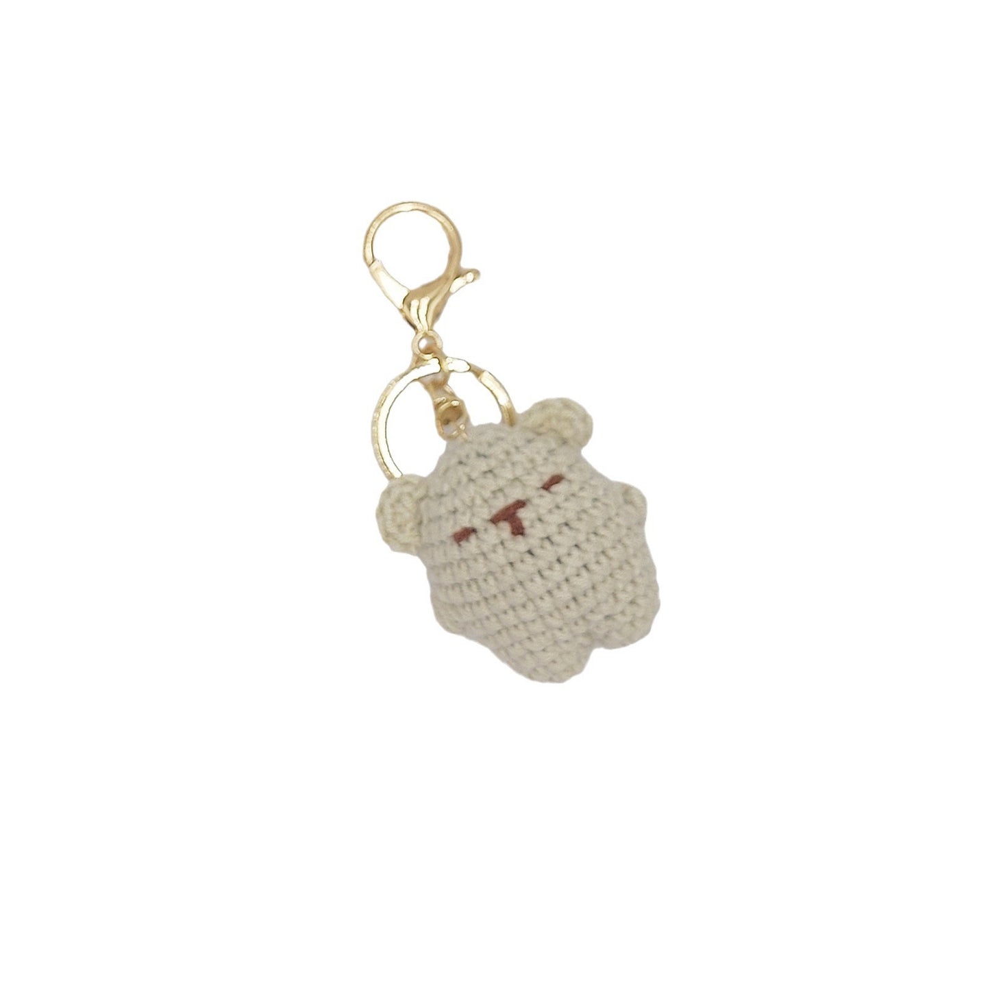 Cute Bear Pendant Handmade Woven Keychain