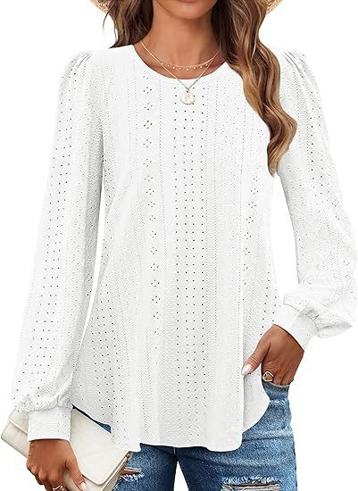 Women's Loose Casual Lantern Sleeve Long Sleeve T-shirt