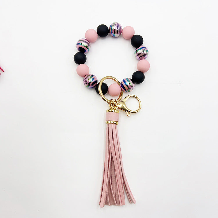 Handmade Beaded Bracelet Tassel Key Chain