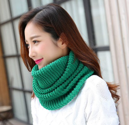 Autumn-Winter Warm And Thickening Solid Color Women's Scarf Winter