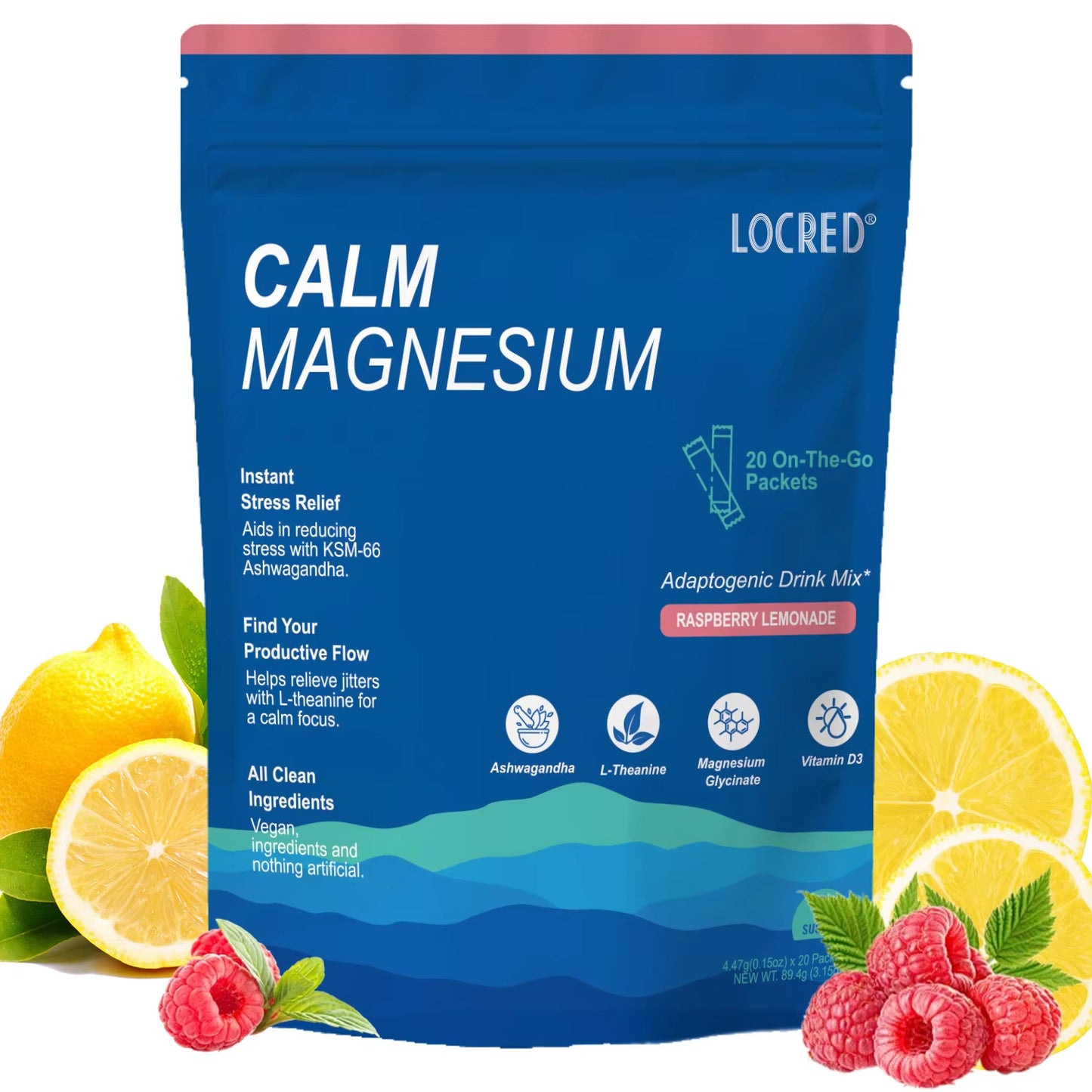 Adaptogenic Drink Mix For Calm, Stress Relief Magnesium Electrolyte Powder