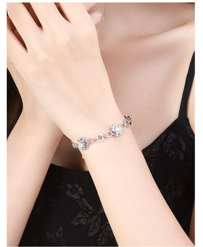 Sweet Delicate Flower Stitching Bracelet Female Ins Style