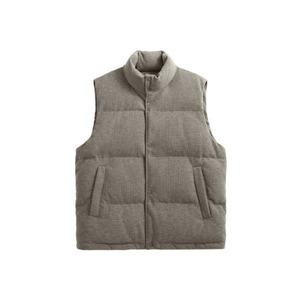 Coarse Pit Sweater Knitted Down Vest 90 White Duck Vest Coat