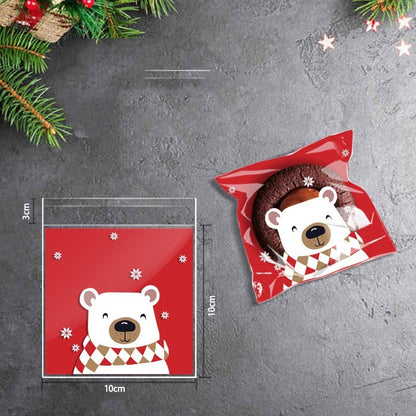 Christmas Old Man Tree Snowflake Crisp Candy Self-sealing Sticky Bag