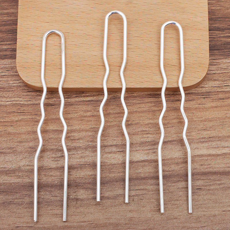 Thick Corrugated U Fork Hair Clasp Diy Ornament Accessories Hairpin Material