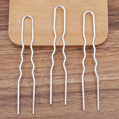 Thick Corrugated U Fork Hair Clasp Diy Ornament Accessories Hairpin Material