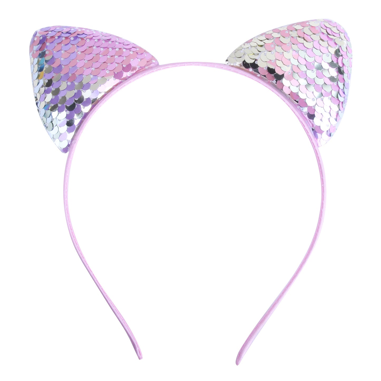 Quicksand Children's Cartoon Sweet Headband Hairpin Flip Scale Sequined Cat Ears Accessory