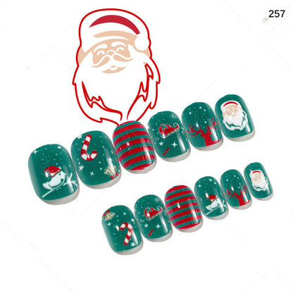 Christmas Cute Children Nails 24 Pieces Wearable