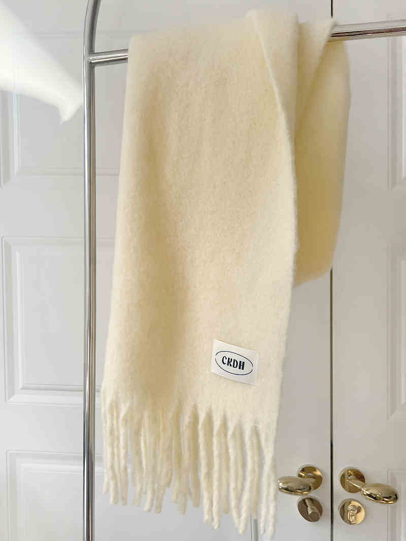 Wool Simple Solid Color Scarf Mohair Shawl