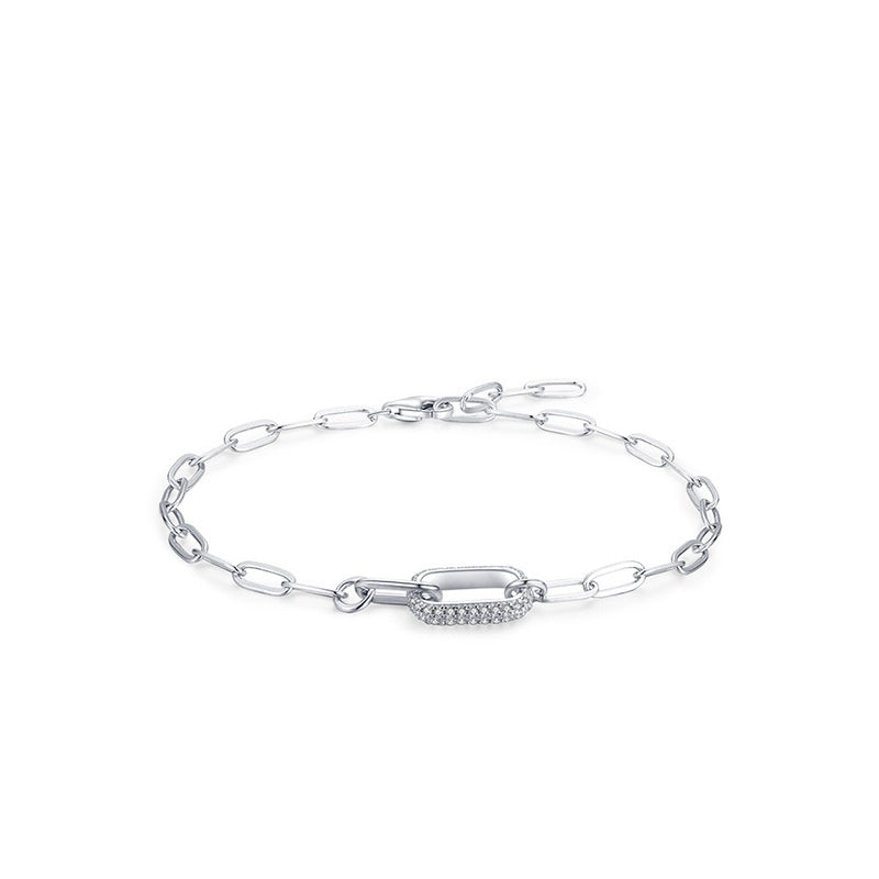 Pulsera de diamantes rectangular para mujer Minority All-match