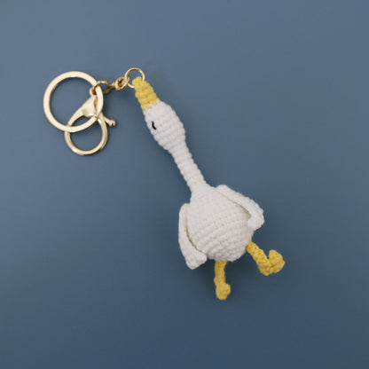 Wool Woven Swan Pendant Hand-crocheted Keychain Creative Handicraft Finished Product