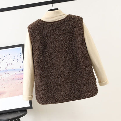 Autumn And Winter Versatile Outerwear Plush Vest