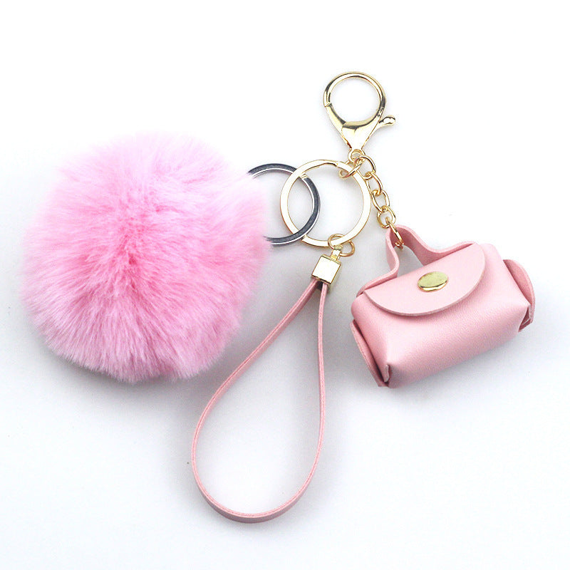 Fashion Ornaments Creative Leather Bag Keychain