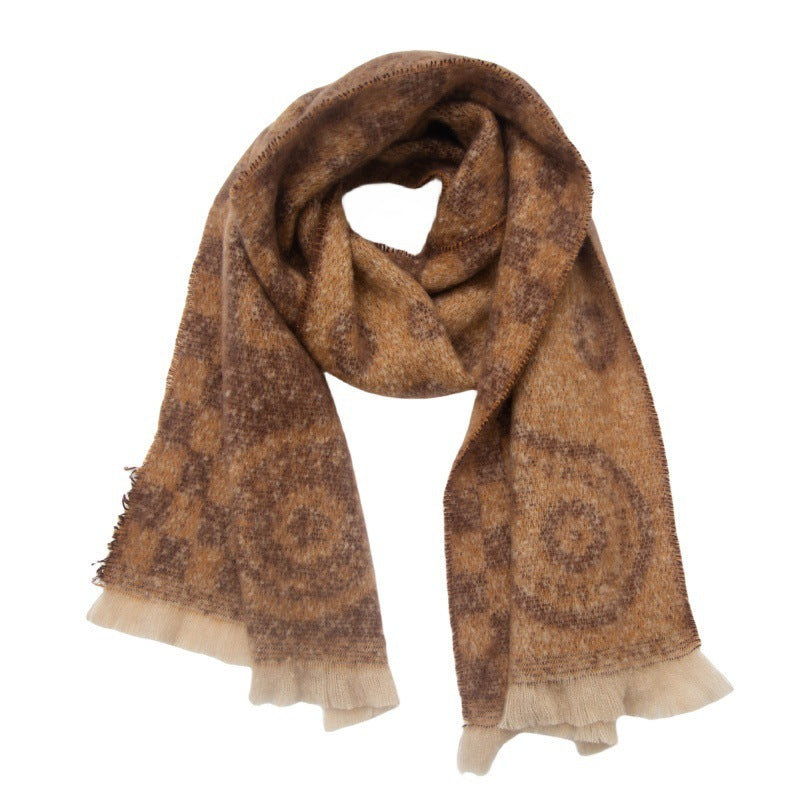 Men's Women's Neck Warmer Paisley Jacquard Scarf