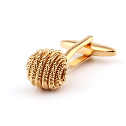 Gold Twist Cufflinks All-matching Shirt Cufflinks