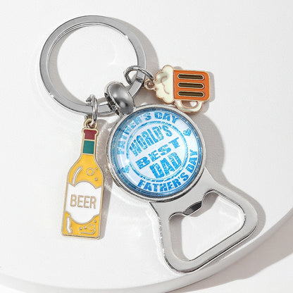 Creative American Beer Keychain Pendant Bottle Opener Metal