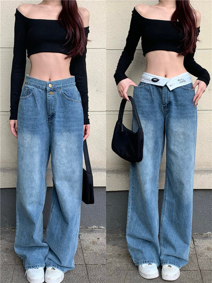 Women's Design Straight Jeans Summer