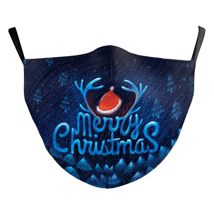 Christmas Light Shadow Digital Printing Double-layer Dust Mask