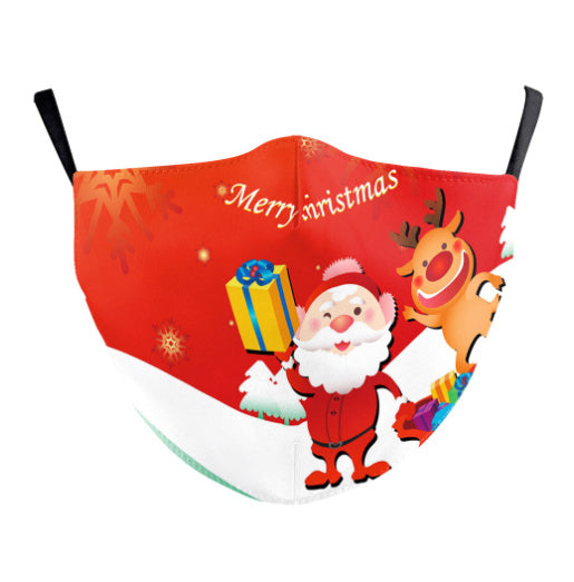 Christmas Snowflake Digital Printing Double-layer Dust Mask