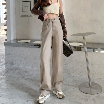 Versatile Korean Style Slimming And Straight Mop Pants