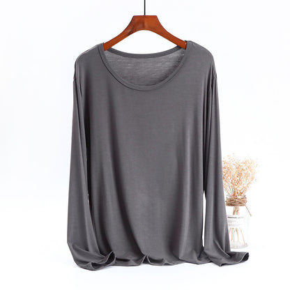 Women's Plus Size Modal Long-sleeved T-shirt