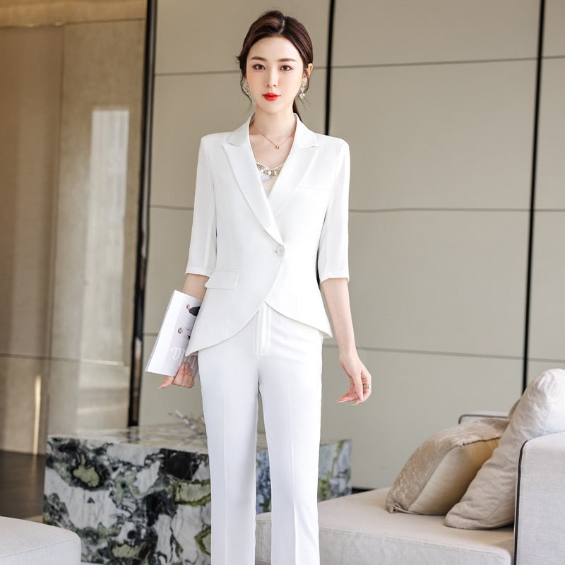 White Collar Fashion Small Suit Half Sleeve