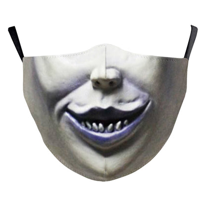 Halloween Carnival Digital Printing Funny Clown Face Double Layer Dust Mask