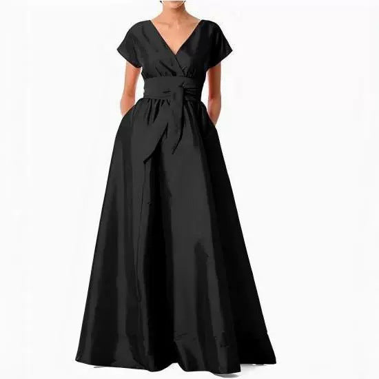 Evening Dress V-neck Host Grand Costume International Station Annual Party Banquet Long