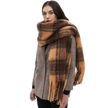 Shawl Autumn And Winter Circle Sand Thickened Coffee Maillard Scarf