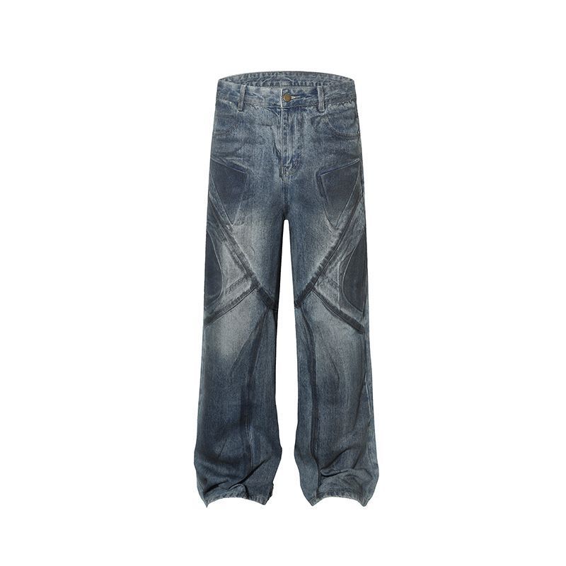 High Street Personalized Washed Do The Old Cowboy Trousers