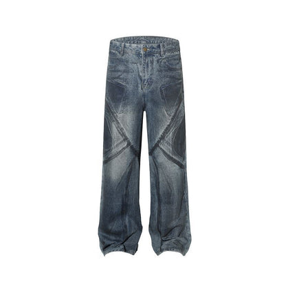 High Street Personalized Washed Do The Old Cowboy Trousers