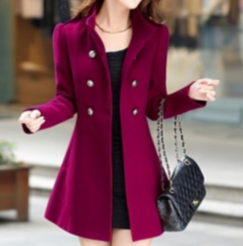 Women's Woolen Coat Korean Style Woolen