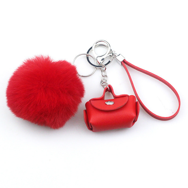 Fashion Ornaments Creative Leather Bag Keychain