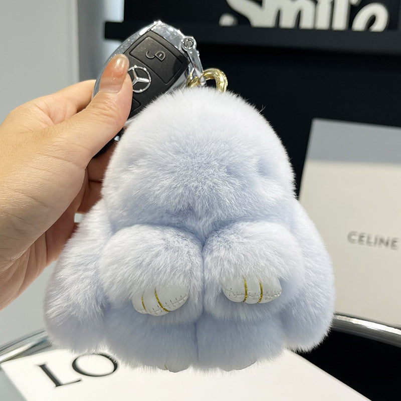 Cute Plush Doll Bunny Car Key Ring Pendant